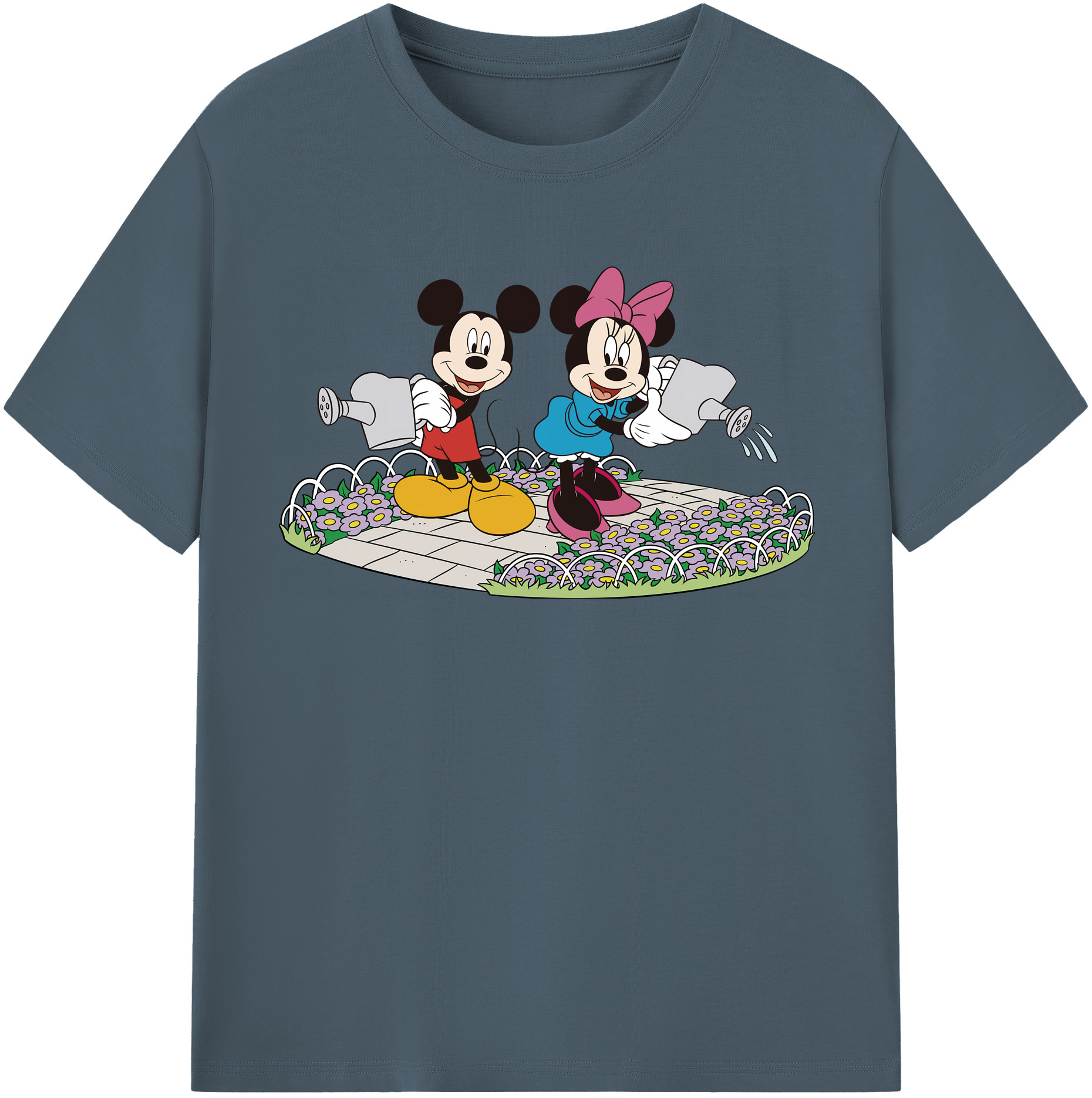 （画像用） ミッキーマウス Mickey Mouse 綿100％半袖Tシャツ（フロントプリント）